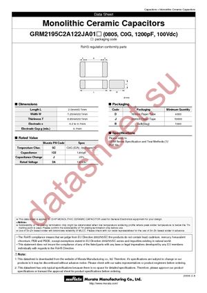 GRM2195C2A122JA01D datasheet  